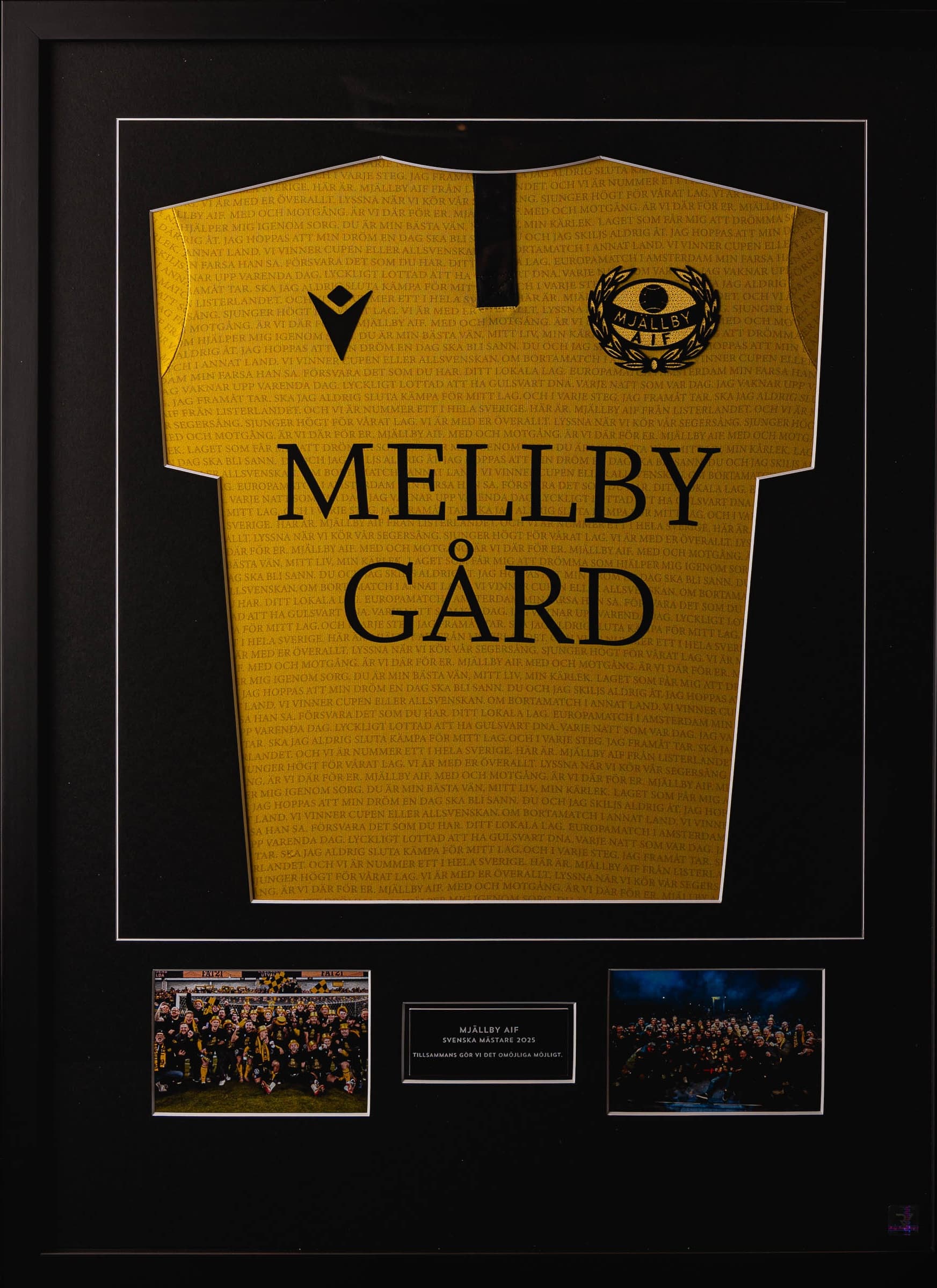 Mjällby AIF Memorabilia Frame – Custom Football Display Case